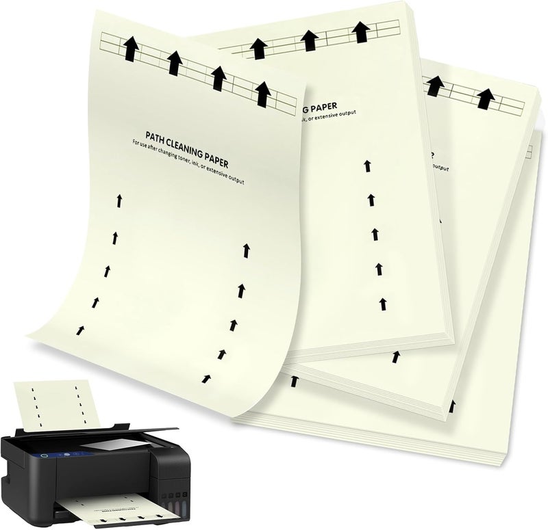 PROSOCOOL Printer Cleaning Sheets 20 PCS for Laser & Inkjet Copier Fax Roller Cleaning, 8.5 x 11 Inch Scanner Cleaning Sheets, Universal Roller Cleaning Paper, Dust & Debris Removal Roller Cleaning Paper - Image 1